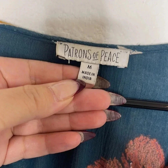 Patrons of Peace | 100% Rayon Floral Dress | Sz M - Picture 5 of 7